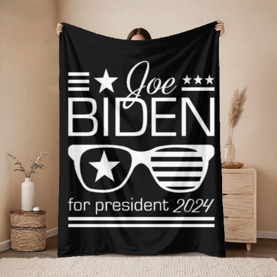 Joe Biden For President 2024 Throw Blankets