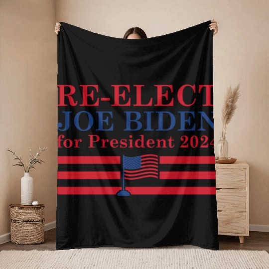 Joe Biden For President 2024 Throw Blankets
