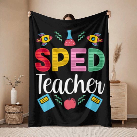 Sped Teacher Awareness Special Education Cute Throw Blankets