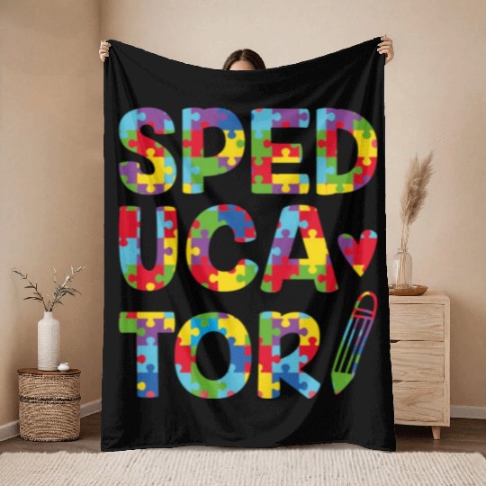 Speducator Sped Teacher Special Education Cute Throw Blankets