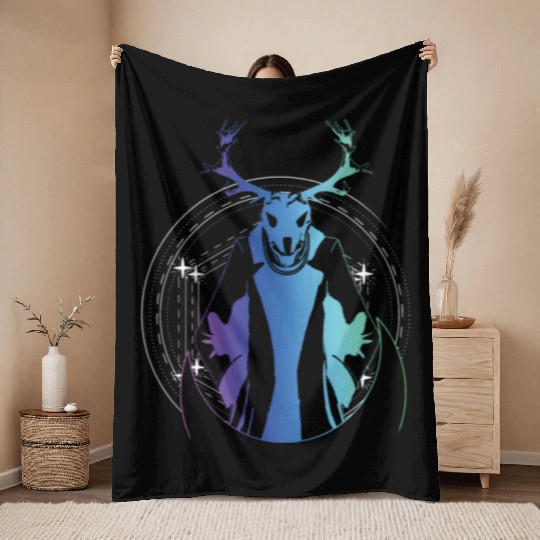 Wendigo Folk Creature Forest Devil Cryptid Throw Blankets