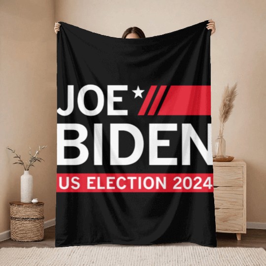 Joe Biden US Election 2024 Throw Blankets