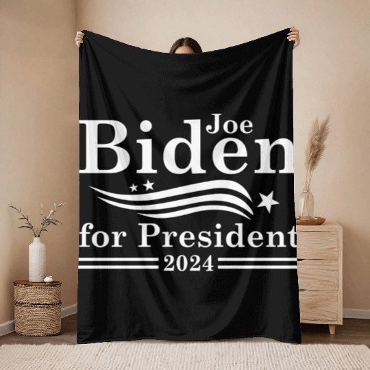 Joe Biden For President 2024 Throw Blankets