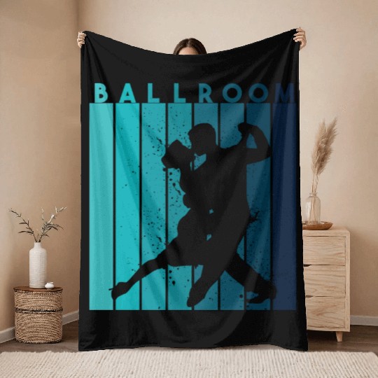 Retro Dance Teacher Dancer Ballroom Throw Blankets
