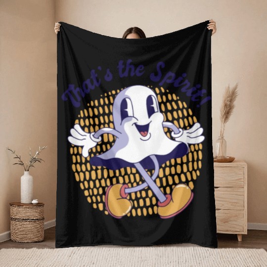 Ghost Spirit Hilarious Cute Friends Pun Throw Blankets