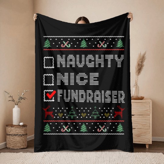 Naughty Nice Fundraiser, Matching Christmas Group Throw Blankets