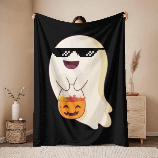 trick or treat thug life Throw Blankets