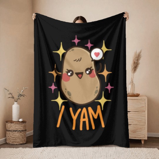 She's My Sweet Potato - I Yam Throw Blankets