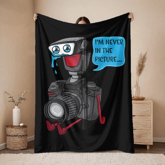 Sad Photo Camera Crying Photographer Joke Gift Pho Throw Blankets