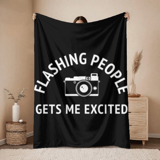 Photographer Flash Funny Quote Film Photography Ca Throw Blankets