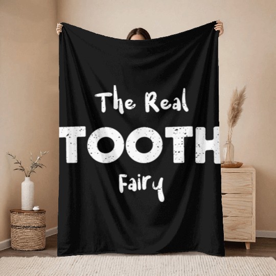The Real Tooth Fairy - Halloween Throw Blankets
