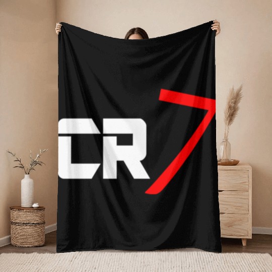 cr7 cristiano white Throw Blankets