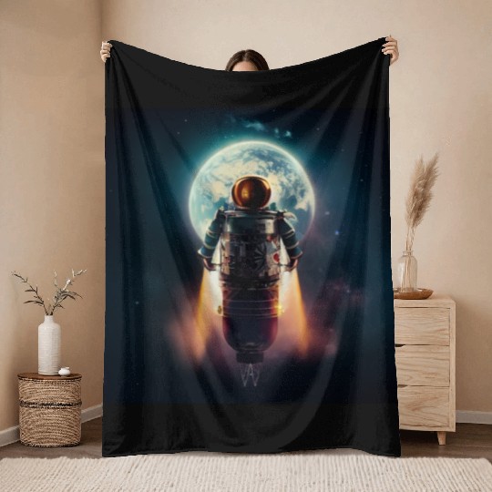 Rocketman Throw Blankets