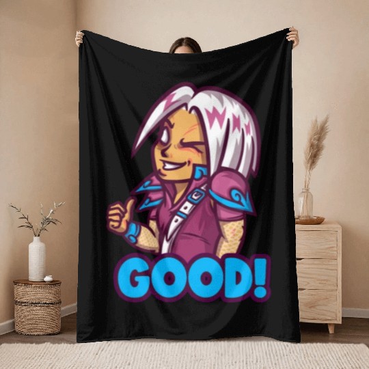 emote maker featuring lost ark inspired characters Throw Blankets