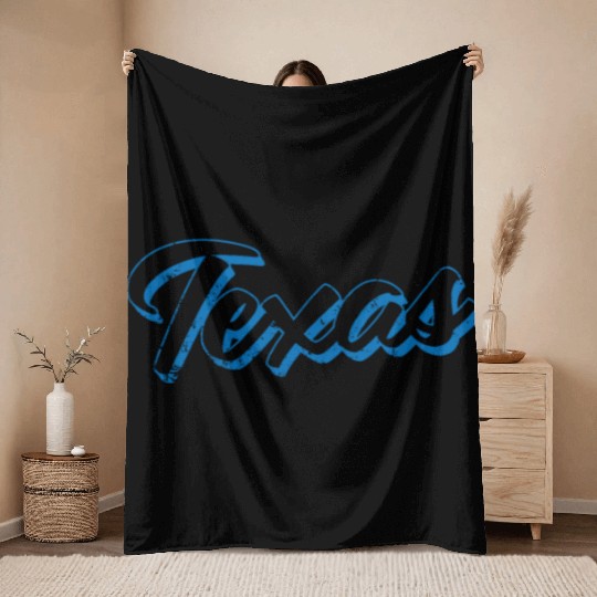 Texas US State USA America Cowboy Throw Blankets