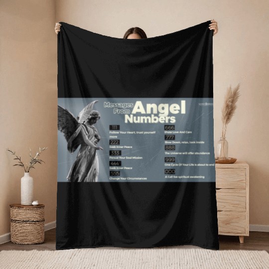 angel number Throw Blankets