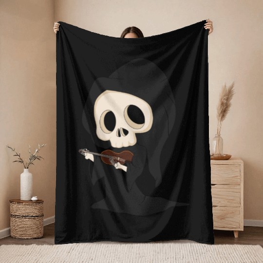 Grim Reaper Throw Blankets