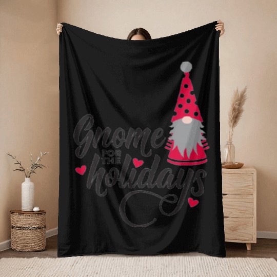 Christmas Funny Gnomes Throw Blankets