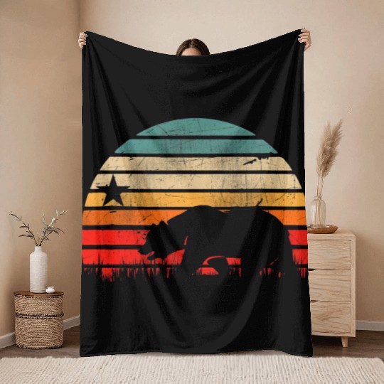 California Bear Throw Blankets