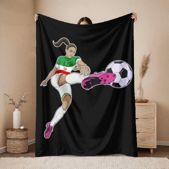 Iranian National Soccer Team I Football Iran Throw Blankets