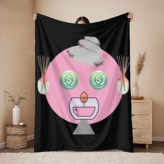 robot sail Throw Blankets