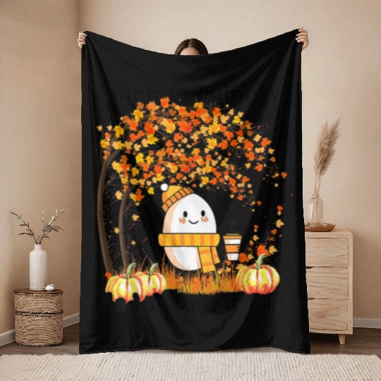 Humpty Dumpty Had A Great Fall Thanksgiving Autumn Throw Blankets