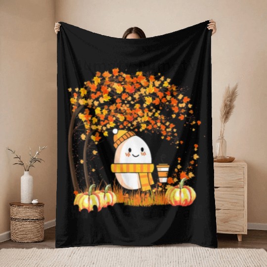Humpty Dumpty Had A Great Fall Thanksgiving Autumn Throw Blankets