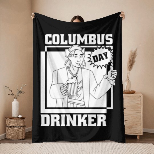 Columbus Day 1492 Throw Blankets