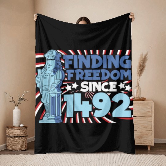 Columbus Day 1492 Throw Blankets