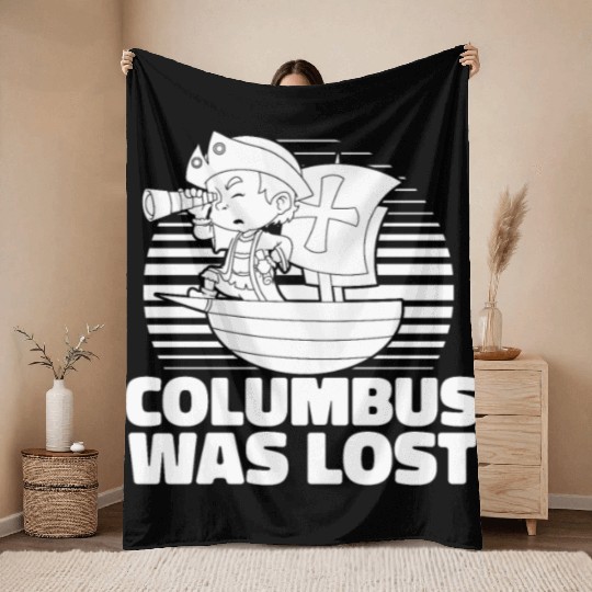 Columbus Day 1492 Throw Blankets