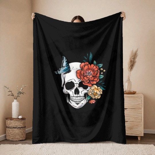 Keep it Weird Morbid Throw Blankets
