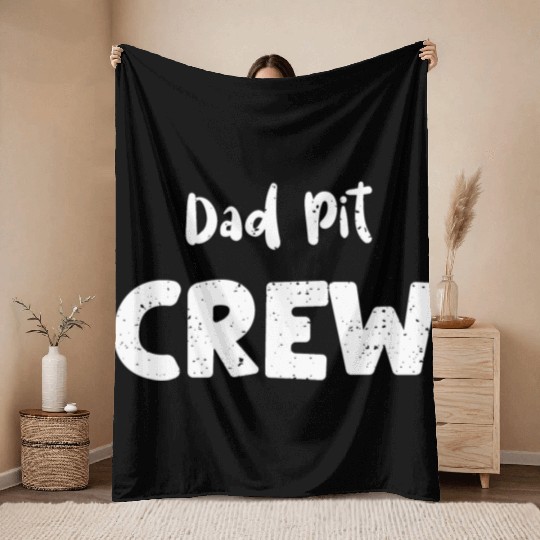 Dad Pit Crew - Birthday Throw Blankets