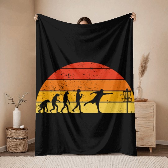 Disc Golf Disc Golfing Player Ultimate Frisbee Throw Blankets