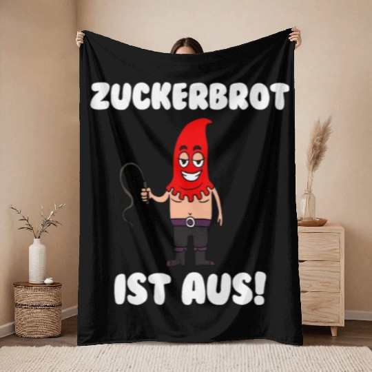 Funny German BDSM Throw Blankets