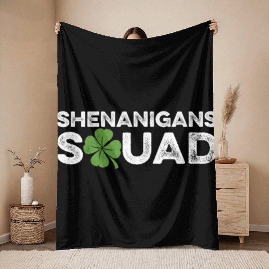 Shenanigans Squad Gangster Gift Throw Blankets