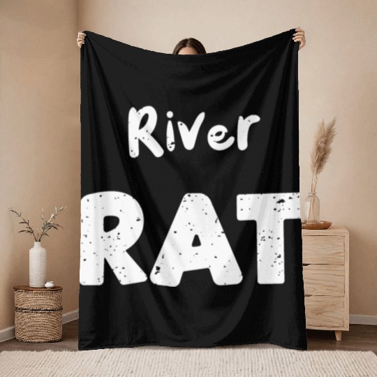 River Rat - Poker Throw Blankets