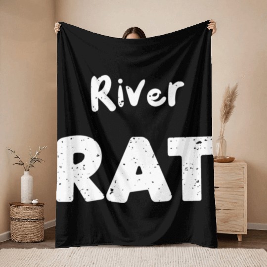 River Rat - Poker Throw Blankets