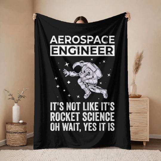 Aerospace Engineer, Rocket Science Throw Blankets