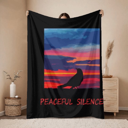 Peaceful Silence Throw Blankets