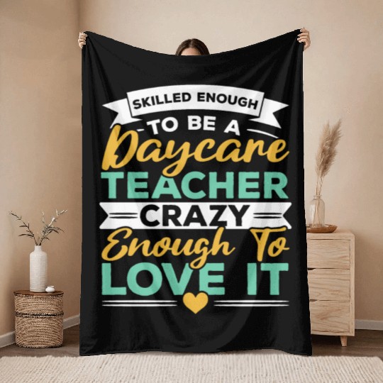 Daycare Teacher Childcare Educator Director Throw Blankets