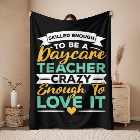 Daycare Teacher Childcare Educator Director Throw Blankets