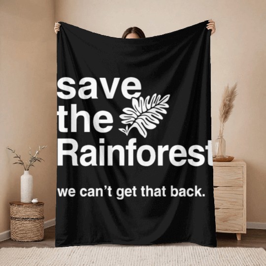 Save the Amazon Rainforest Throw Blankets