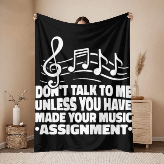 Music Teacher music nout Throw Blankets