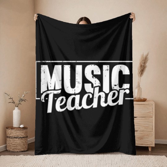 Music Teacher Throw Blankets