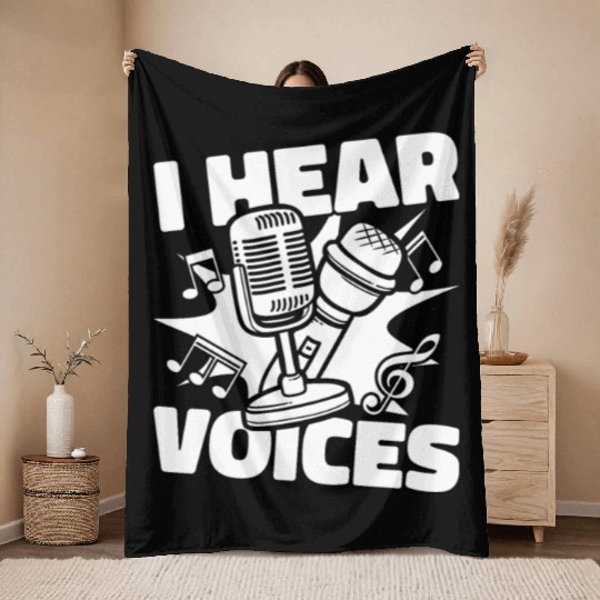 Music Teacher Microphone Throw Blankets