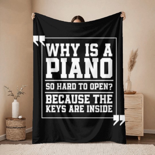 Music Teacher Piano Throw Blankets