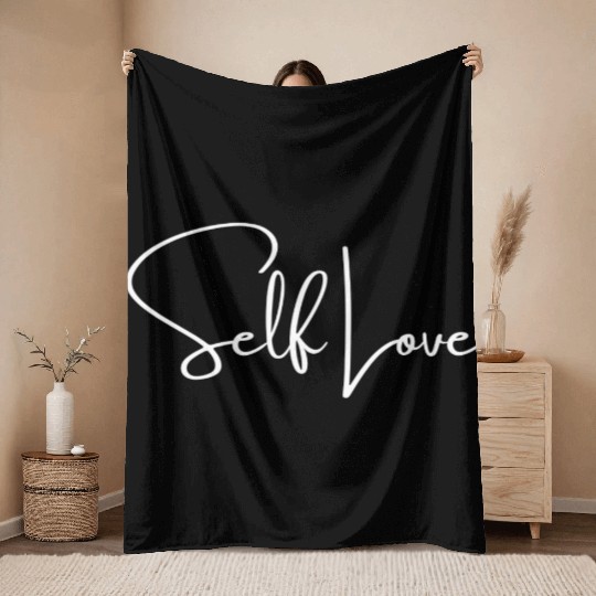 Self Love Throw Blankets
