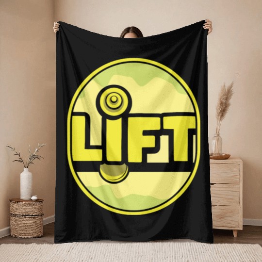 Lift Workout Weightlifting Lifting Gym Throw Blankets