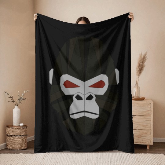 Gorilla Original Geometrical Throw Blankets