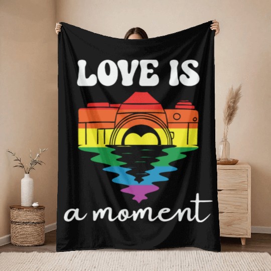 LBGT Flag Gay Pride Human Vintage Rainbow Throw Blankets